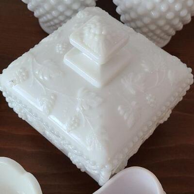 Lot 100F: Milk Glass 