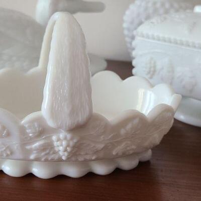 Lot 100F: Milk Glass 