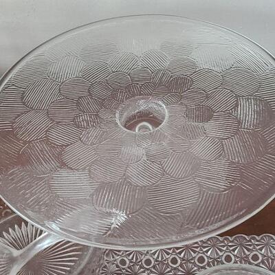 Lot 23F: Candlewick, Pedestal Cake Stand and More