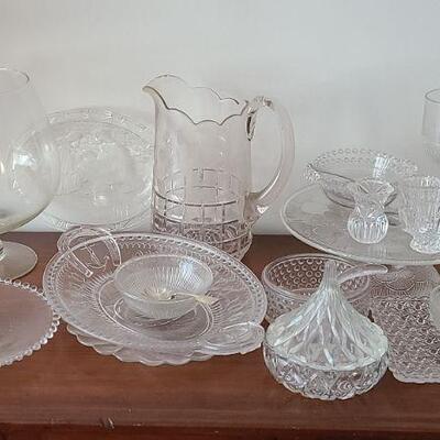 Lot 23F: Candlewick, Pedestal Cake Stand and More