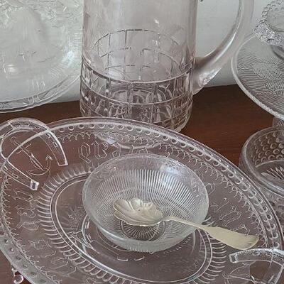 Lot 23F: Candlewick, Pedestal Cake Stand and More