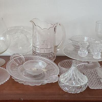 Lot 23F: Candlewick, Pedestal Cake Stand and More