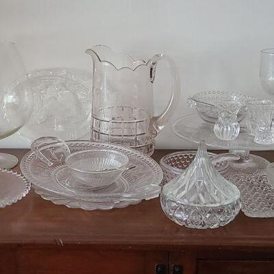 Lot 23F: Candlewick, Pedestal Cake Stand and More