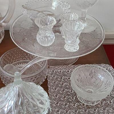 Lot 23F: Candlewick, Pedestal Cake Stand and More