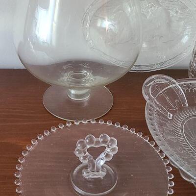 Lot 23F: Candlewick, Pedestal Cake Stand and More
