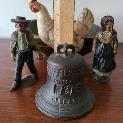 Lot 83F: Cast Iron Banks, Figurines and More