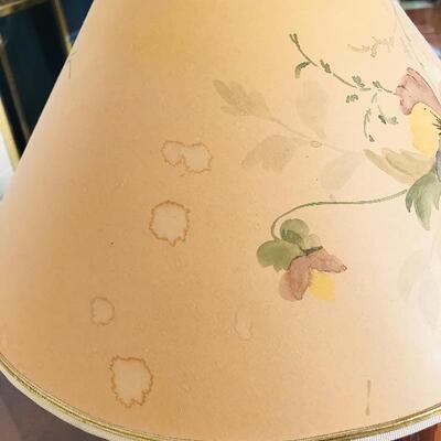 Lot 94L:  Lamp and Glass Top Side Table  