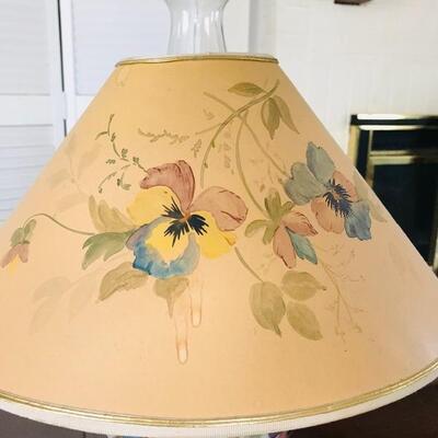Lot 94L:  Lamp and Glass Top Side Table  