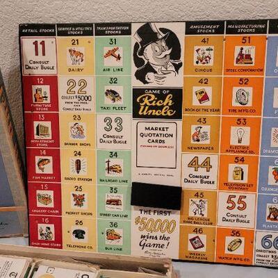 Lot 262: Vintage Rich Uncle STOCK MARKET Board Game 