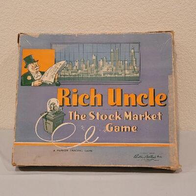 Lot 262: Vintage Rich Uncle STOCK MARKET Board Game 