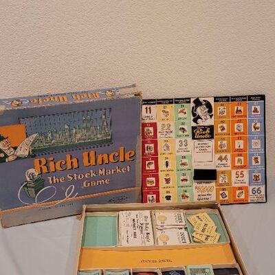 Lot 262: Vintage Rich Uncle STOCK MARKET Board Game 