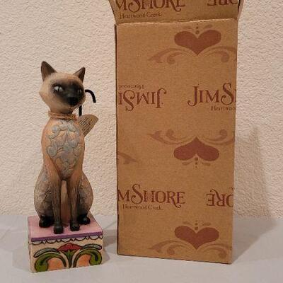Lot 266: New JIM SHORE Genghis Deco Cat