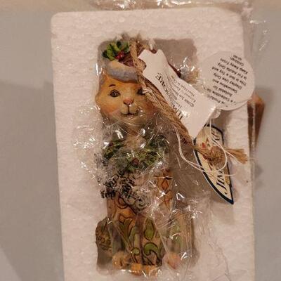 Lot 272: (2) New JIM SHORES Christmas Cat Hanging Ornaments