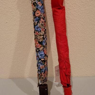 Lot 275: (2) Vintage Umbrellas with Covers 
