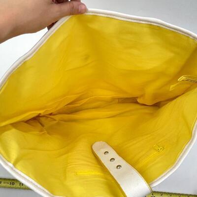 ELIZABETH ARDEN WHITE AND YELLOW TOTE