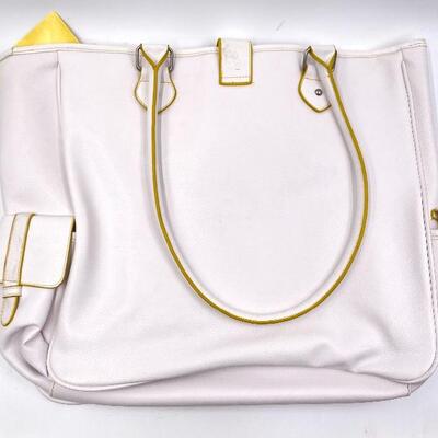 ELIZABETH ARDEN WHITE AND YELLOW TOTE