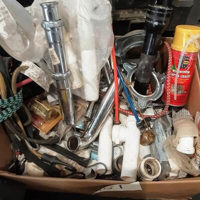 lot 151 - Box of assorted items used in plumbing business 