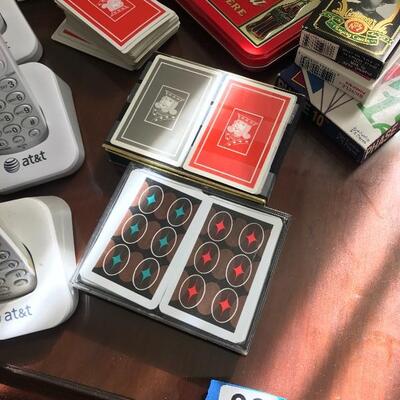 Lot 93L:  Phone System and Playing Cards