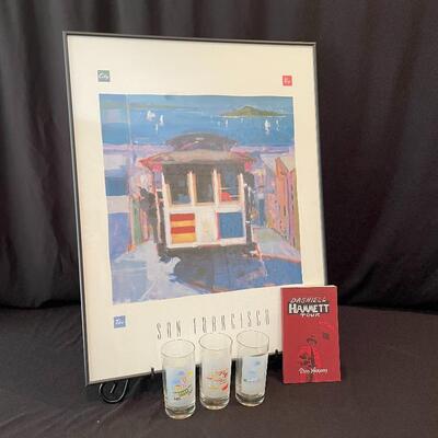 Lot 130 - City by the Bay Art, Glasses, Book