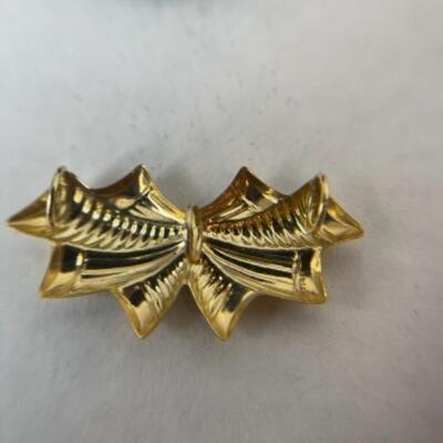 K603 14k Yellow Gold â€œBowâ€ Style Slide /Pendant 