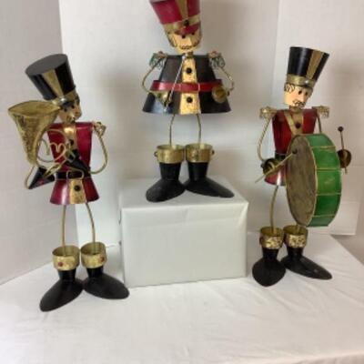 G - 812. Three Metal Sculpted Musicians Lot  