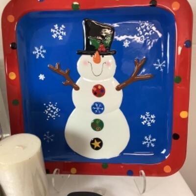 G - 813  Snowman Lot ( Hooked rug Style Stocking ) 