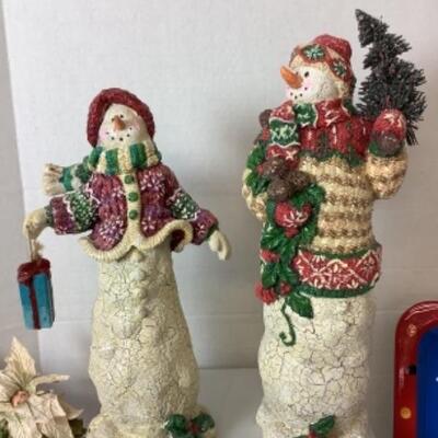 G - 813  Snowman Lot ( Hooked rug Style Stocking ) 