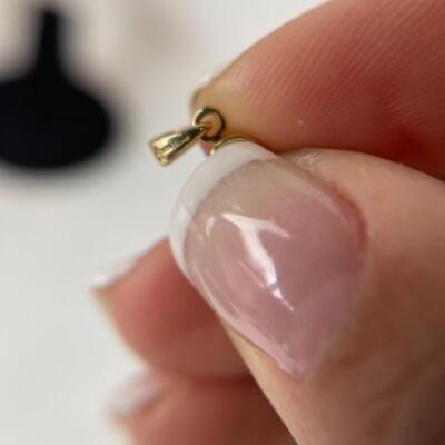 K608 14k Yellow Gold Diamond Flip Flop Charm/Pendant 