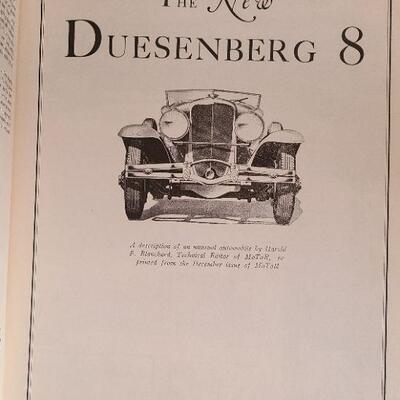Lot 128MB: Duesenberg Motor Car Book (1975 JL Elbert)