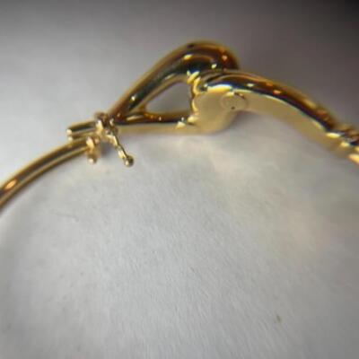 K611 14k Yellow Gold â€œknotâ€ Style Bangle Bracelet 
