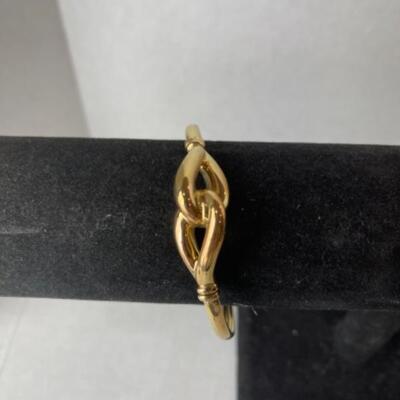 K611 14k Yellow Gold â€œknotâ€ Style Bangle Bracelet 
