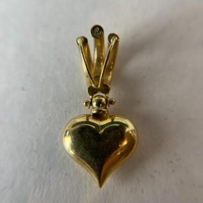 K613 18k Yellow Gold Heart Pendant 