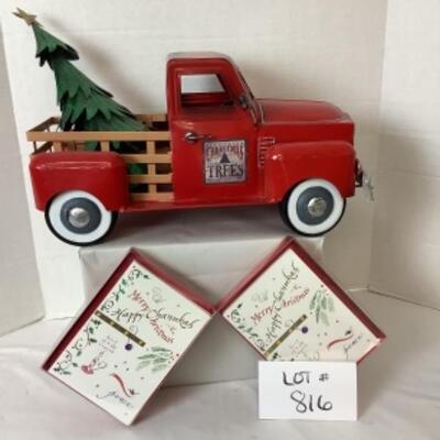 G - 816. Farm Fresh Christmas Trees Red Truck