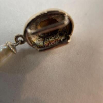 K618 14k Yellow Gold, Sterling, Pearl Pendant by Anita Selinger 