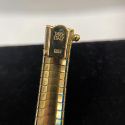 K620 14k Yellow Gold 7â€ 8mm Flex Bracelet 