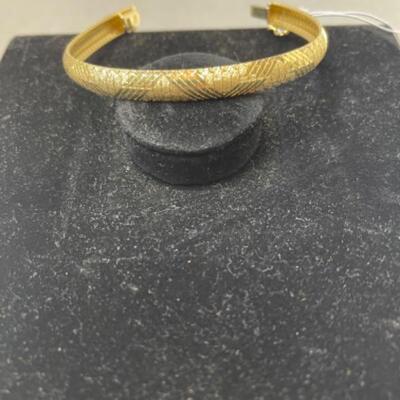 K620 14k Yellow Gold 7â€ 8mm Flex Bracelet 