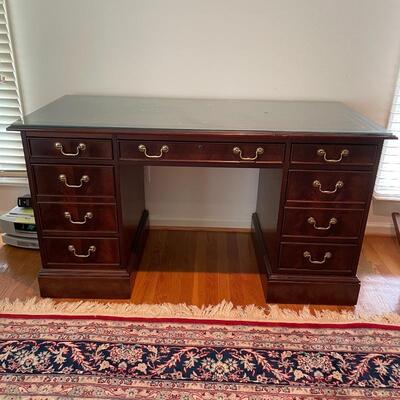 Lot 134 - Leather Top Desk by Sligh