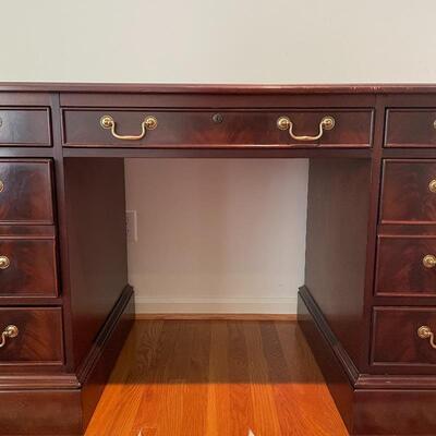 Lot 134 - Leather Top Desk by Sligh