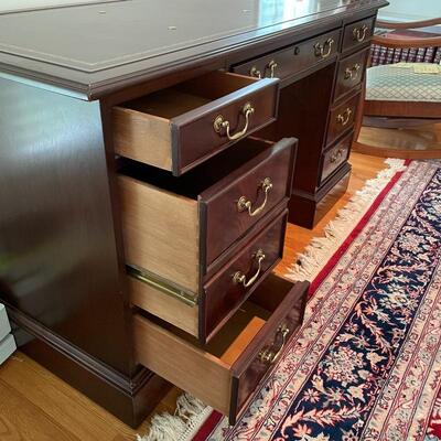 Lot 134 - Leather Top Desk by Sligh