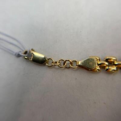 K624 14k Yellow Gold Link Bracelet 