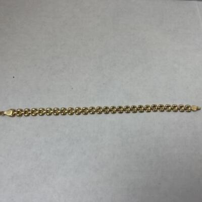 K624 14k Yellow Gold Link Bracelet 