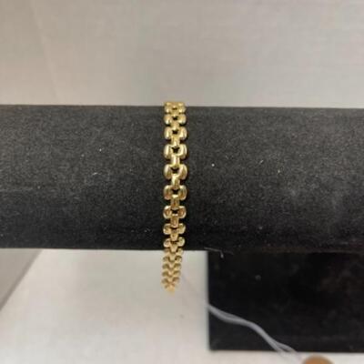 K624 14k Yellow Gold Link Bracelet 