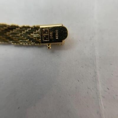 K625 14k Yellow Gold â€œVâ€ Shaped Link Bracelet 