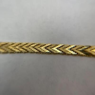K625 14k Yellow Gold â€œVâ€ Shaped Link Bracelet 