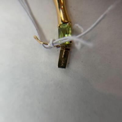 K627 14k Yellow Gold Multi Colored Stone Bracelet 