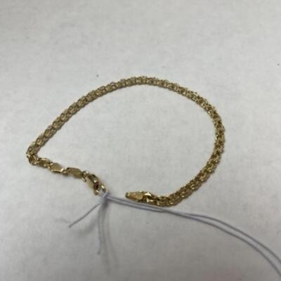 K631 14k Yellow Gold Open Weave Link Bracelet 