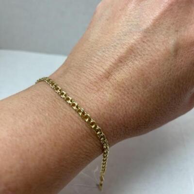 K631 14k Yellow Gold Open Weave Link Bracelet 