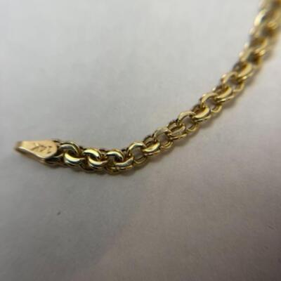 K631 14k Yellow Gold Open Weave Link Bracelet 