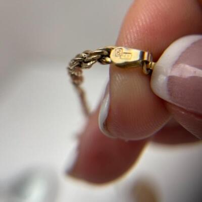 K632 14k Yellow Gold Rope & Italian Link Bracelet 