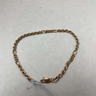 K632 14k Yellow Gold Rope & Italian Link Bracelet 